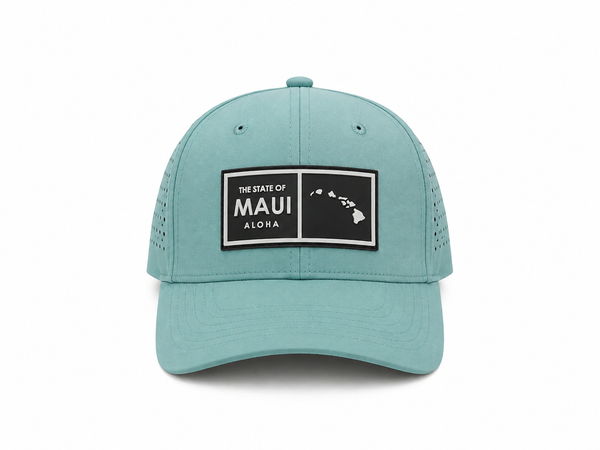 STATE OF ALOHA MAUI QUICK-DRY PERFORMANCE CAP - LIGHT BLUE