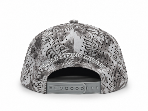 7 PANEL MAUI/HI QUICK DRY HYDRO CAP 50th STATE WHITE