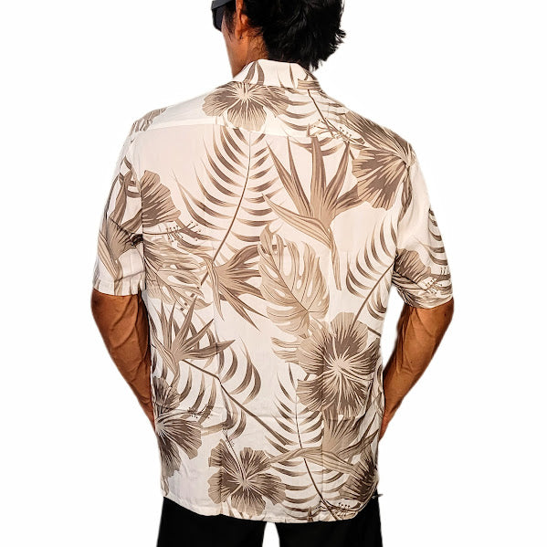 Aloha Shirt (White Floral)