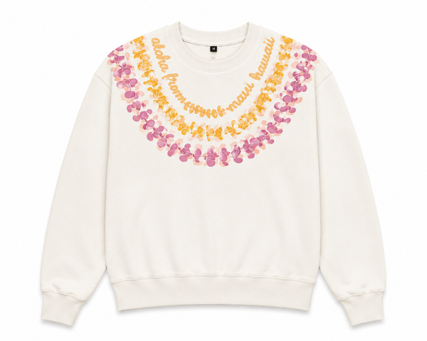 ALOHA MAUI LEI CREW NECK SWEATER