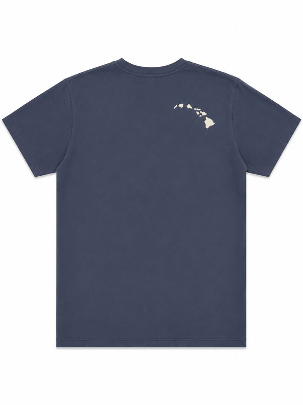 MAUI GARMENT DYED POCKET TEE BLUE