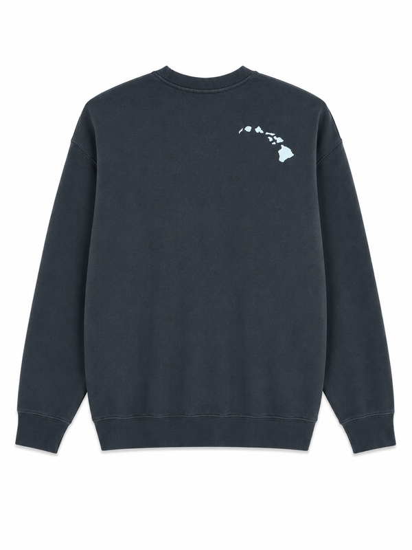 ALOHA WASHED BLACK SWEATER (UNISEX)