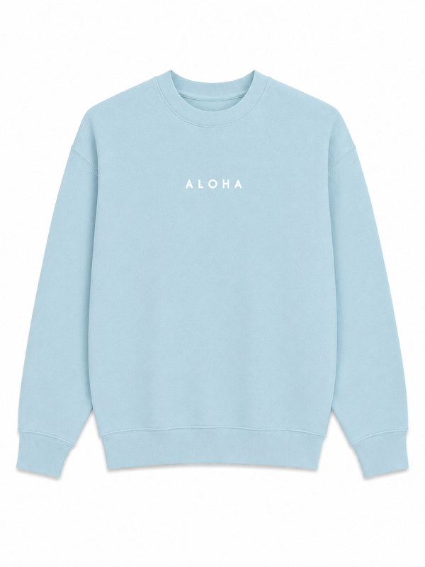 ALOHA LIGHT BLUE SWEATER (UNISEX)