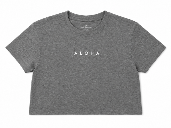 MINI ALOHA CROP TOP GREY