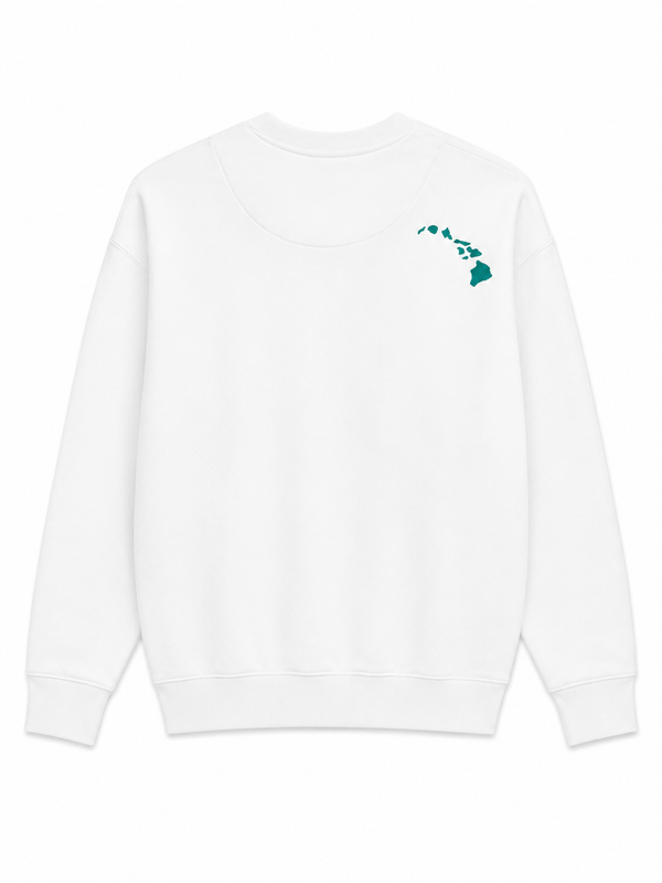 ALOHA WHITE SWEATER (UNISEX)