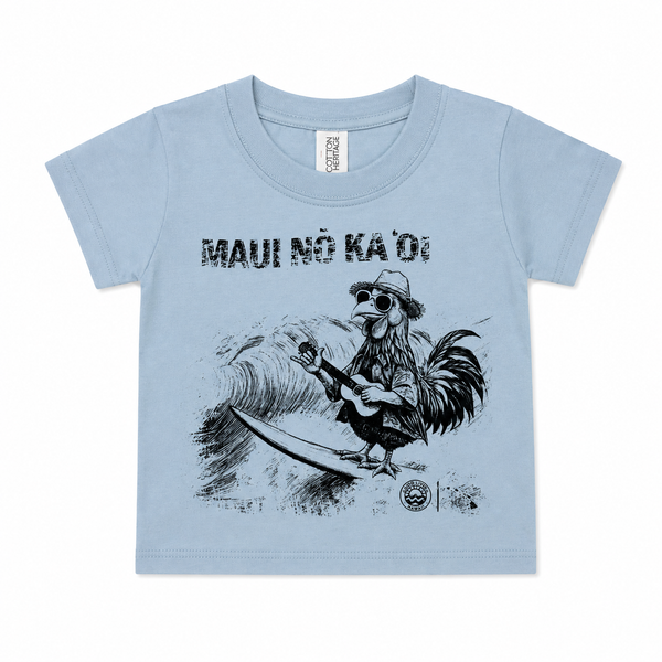 MAUI NO KA OI ROOSTER SLEEVE SHIRT BLUE