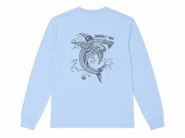 SHARK X MAUI HOOK LONG SLEEVE SHIRT BLUE