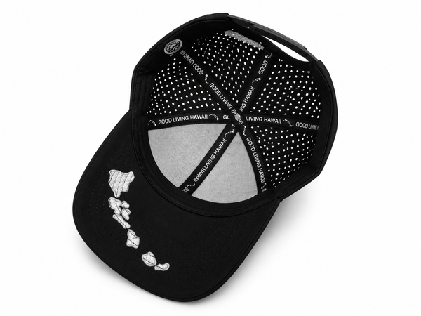 STATE OF ALOHA MAUI PERFORMANCE CAP - BLACK