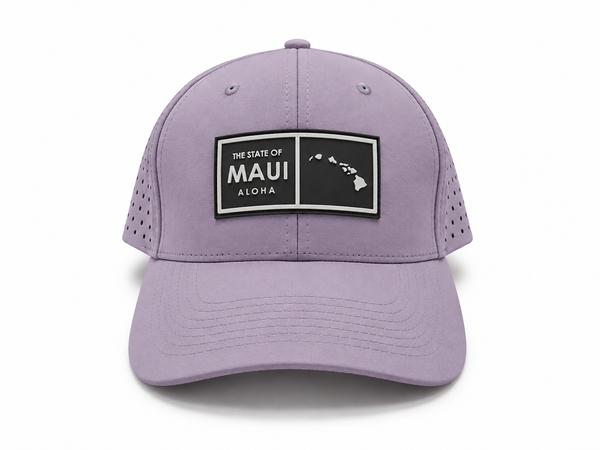 STATE OF ALOHA MAUI QUICK-DRY PERFORMANCE CAP - SOFT LAVENDER