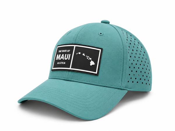 STATE OF ALOHA MAUI QUICK-DRY PERFORMANCE CAP - LIGHT BLUE