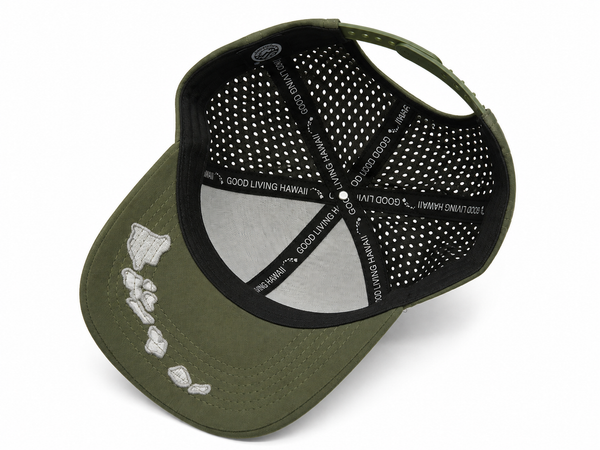 MAUI HI QUICK-DRY PERFORMANCE CAP - OLIVE GREEN