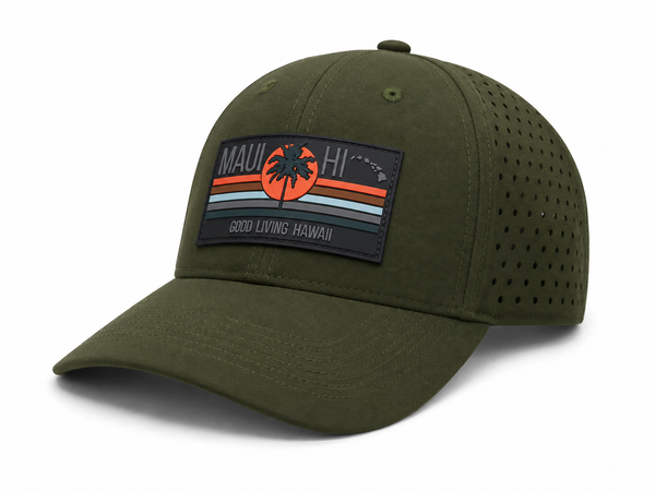 MAUI HI QUICK-DRY PERFORMANCE CAP - OLIVE GREEN
