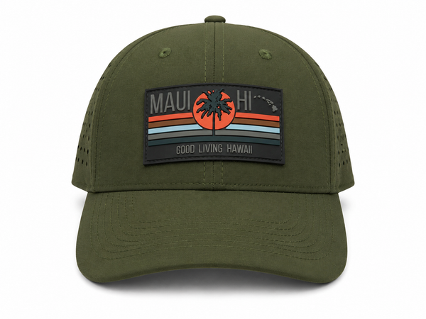 MAUI HI QUICK-DRY PERFORMANCE CAP - OLIVE GREEN