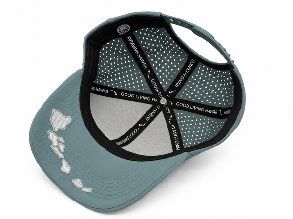MAUI HI QUICK-DRY PERFORMANCE CAP - MUTED BLUE GREEN