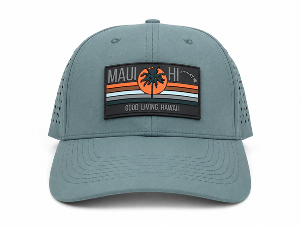 MAUI HI QUICK-DRY PERFORMANCE CAP - MUTED BLUE GREEN
