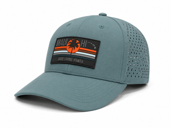 MAUI HI QUICK-DRY PERFORMANCE CAP - MUTED BLUE GREEN