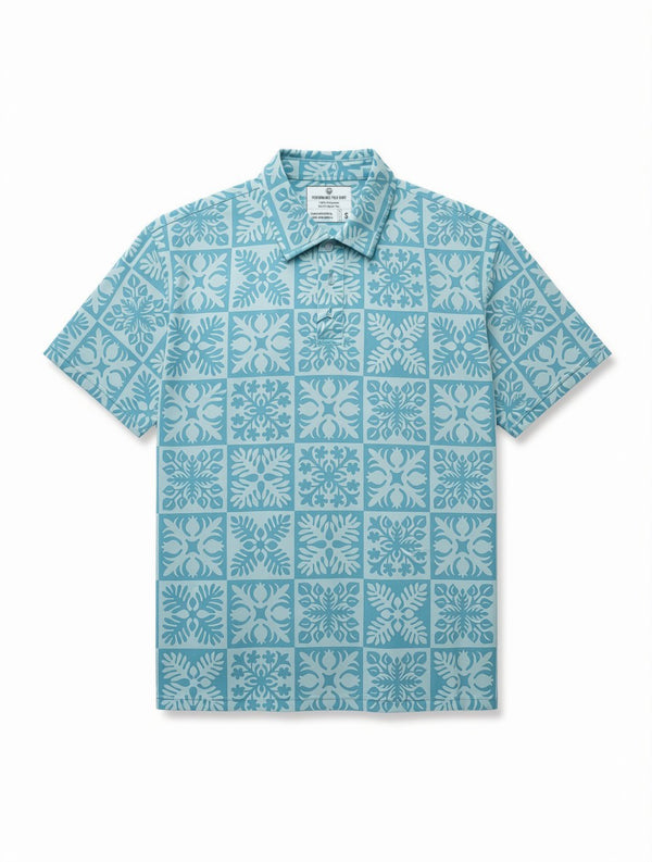 UPF 50+ PERFORMANCE POLO SHIRT HAWAII QUILT