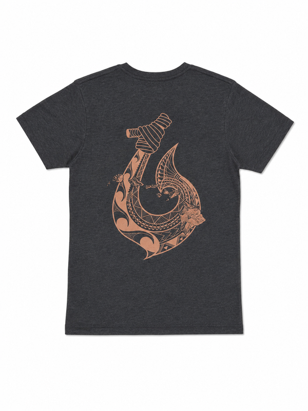BIG HOOK SLEEVE SHIRT CHARCOAL GREY