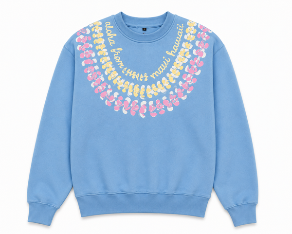 ALOHA MAUI LEI CREWNECK SWEATER