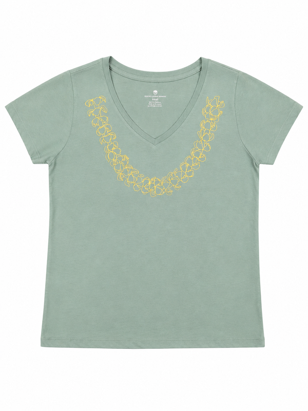 LEI V-NECK SHORT SLEEVE SHIRT MINT GREEN