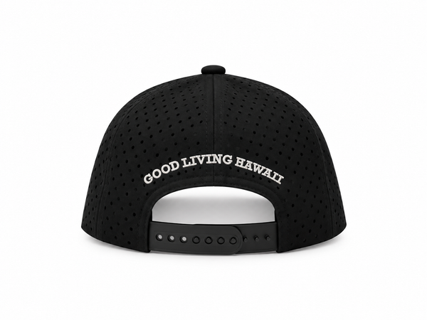Maui HI Retro Sunset Quick-Dry Cap – Black