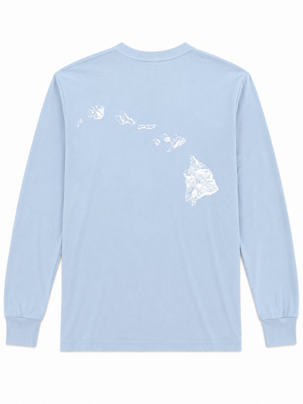 STATE OF ALOHA LONG SLEEVE SHIRT BLUE