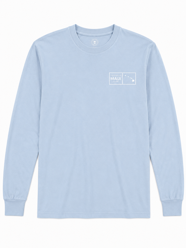 STATE OF ALOHA LONG SLEEVE SHIRT BLUE