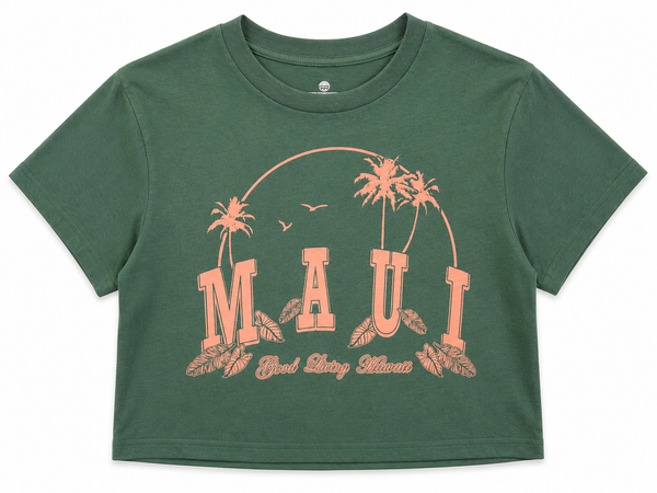 MAUI GREEN CROP TOP