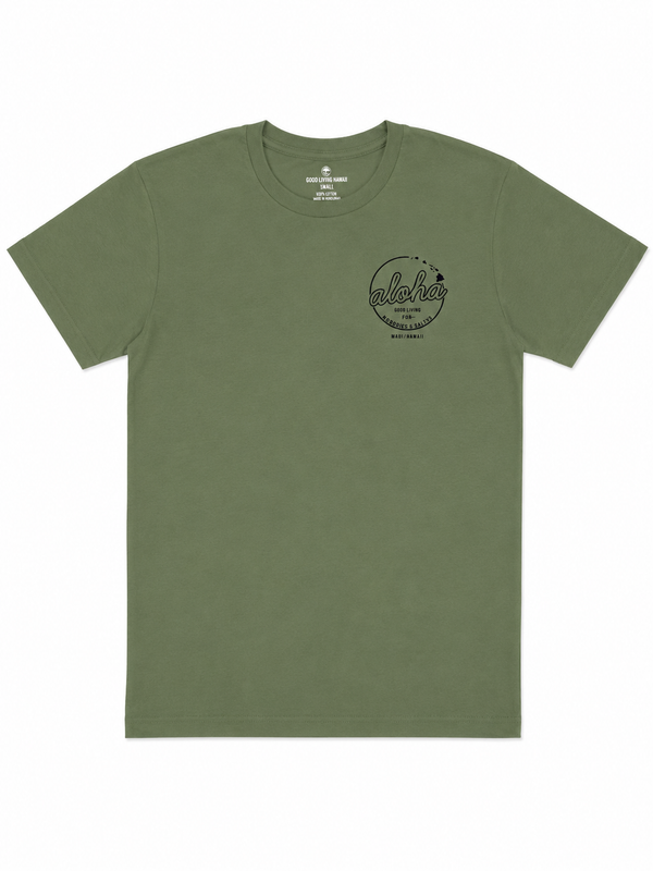 ALOHA / MAUI ISLAND SLEEVE SHIRT ARTICHOKE
