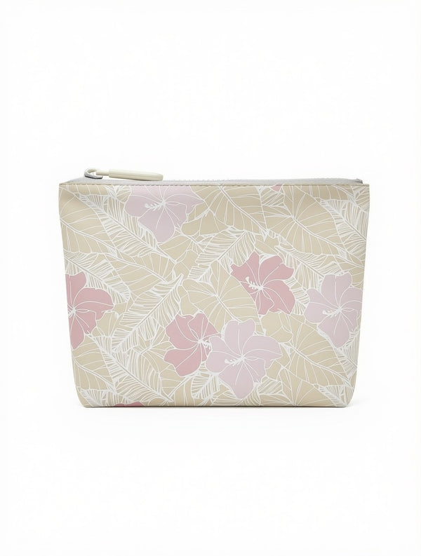 TYVEK POUCH FLORAL ORANGE SMALL