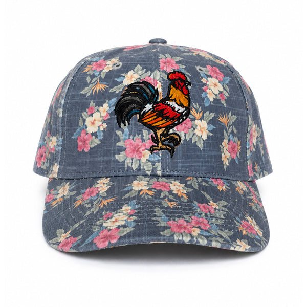 ROOSTER CAP FLORAL PRINT SNAPBACK