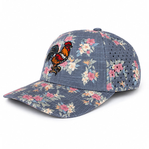 ROOSTER CAP FLORAL PRINT SNAPBACK