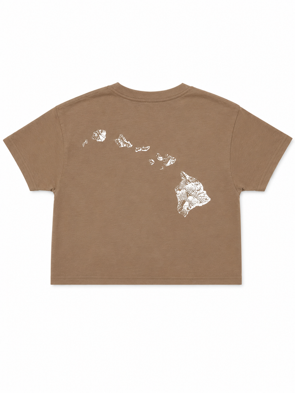 SHAKA MAUI CROP TOP BROWN