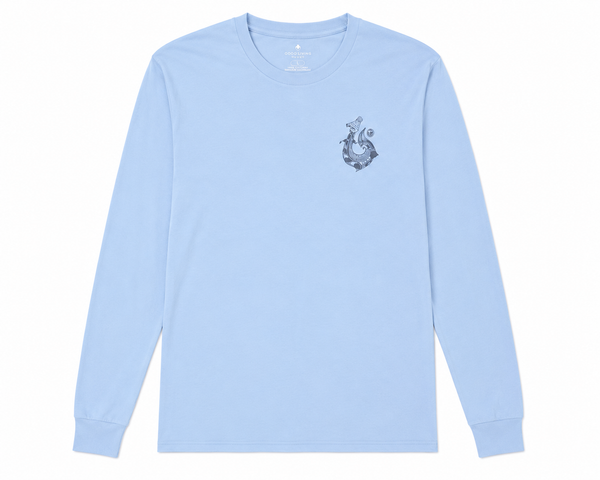 SHARK X MAUI HOOK LONG SLEEVE SHIRT BLUE