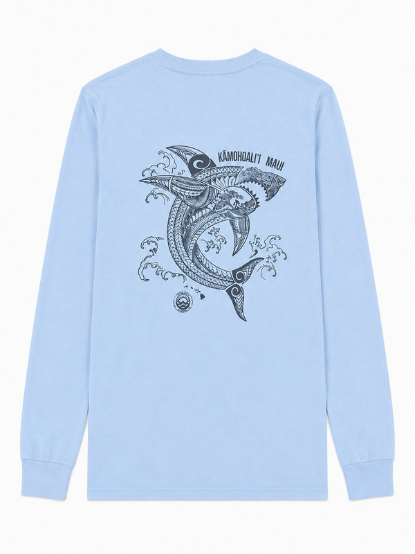 SHARK X MAUI HOOK LONG SLEEVE SHIRT BLUE