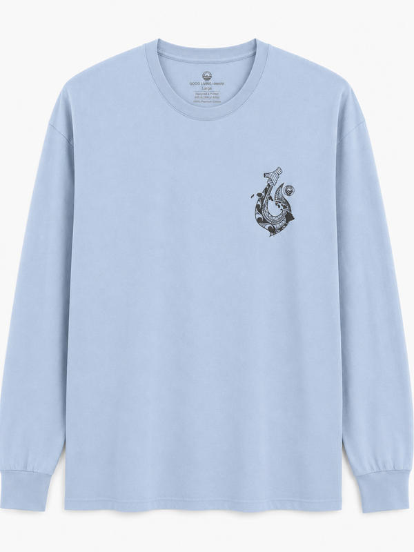 SHARK X MAUI HOOK LONG SLEEVE SHIRT BLUE