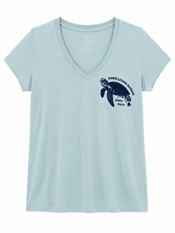 HONU MAUI V-NECK SHORT SLEEVE SHIRT