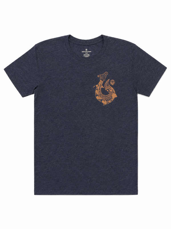 TURTLE X SHARK MAUI NO KA OI SLEEVE SHIRT HEATHER