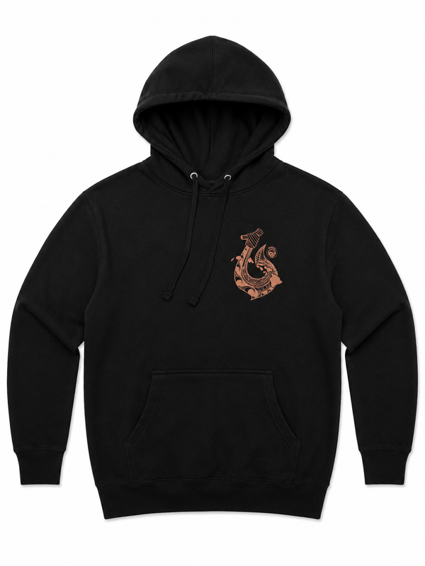 MAUI TURTLE X SHAKA UNISEX PREMIUM PULLOVER HOODIE BLACK