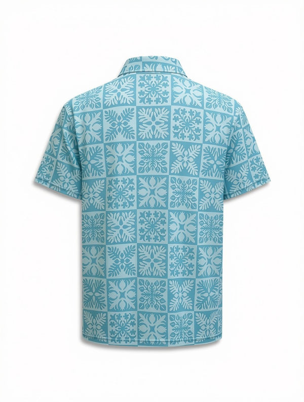 UPF 50+ PERFORMANCE POLO SHIRT HAWAII QUILT