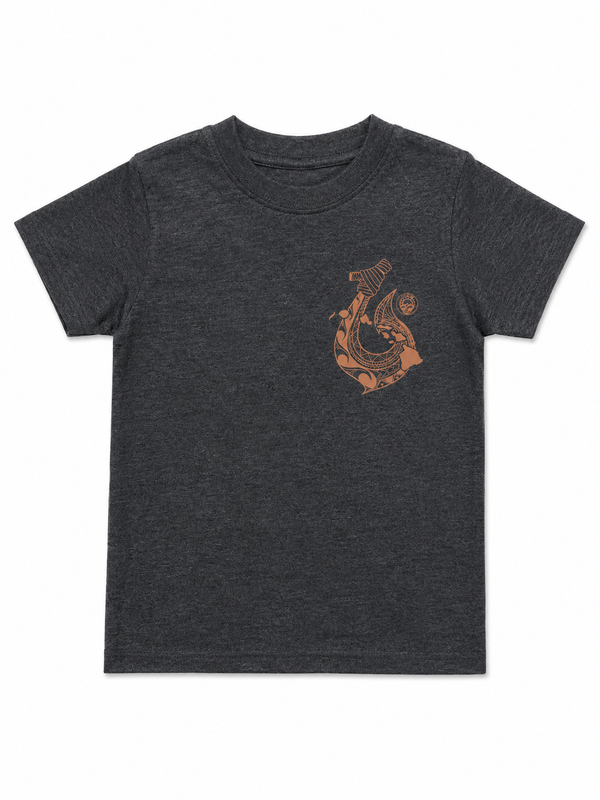 HOOK/ TURTLE YOUTH SHIRT HEATHER GREY