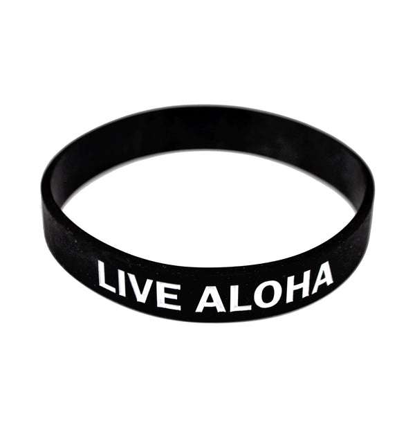 LIVE ALOHA WRIST BAND BLACK