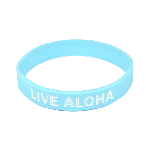 LIVE ALOHA WRIST BAND LIGHT BLUE